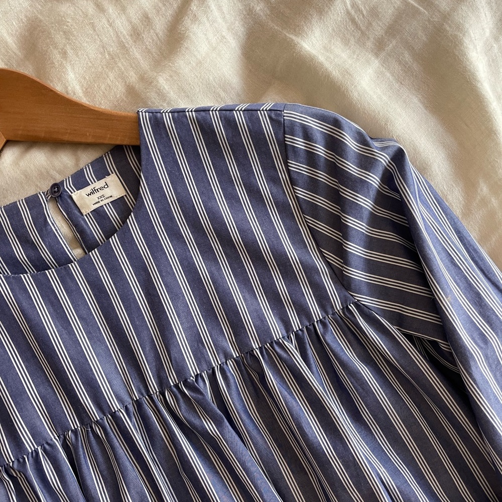 Wilfred poplin striped dress.